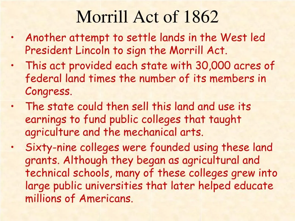 Morrill Act of 1862